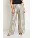 Pantalon large maille brillante taille élastiquée-1