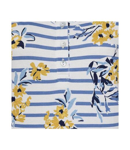Débardeur Motif/style Fleurs De Prairie Femme Bleu Blanc Lazy Jacks