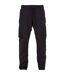 Mens Nylon Straight Leg Cargo Trousers Black Urban Classics-1