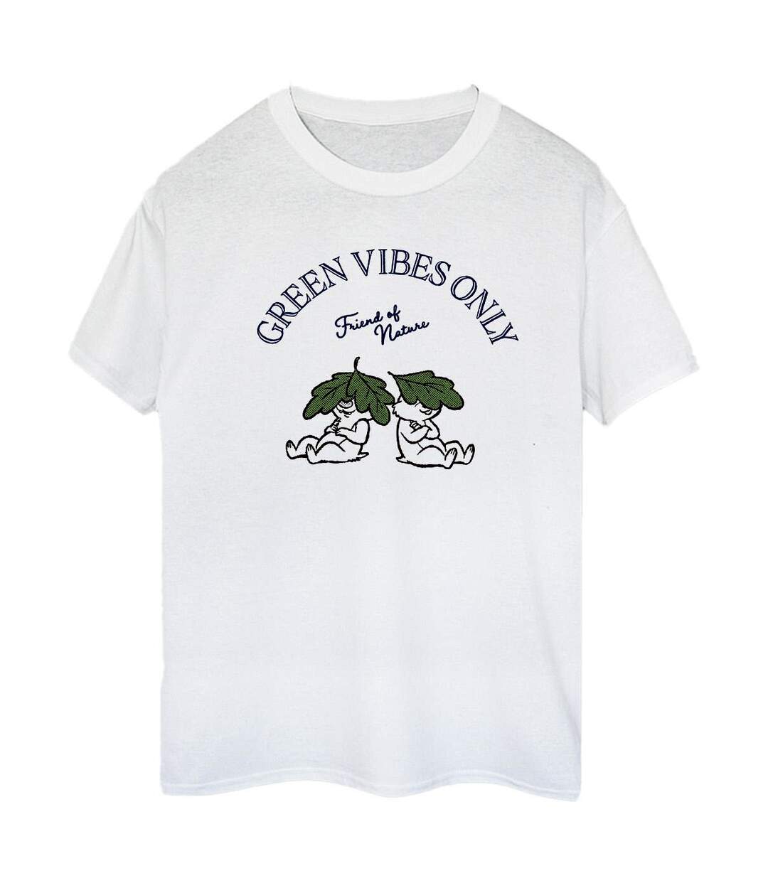 Disney - T-shirt CHIP 'N DALE GREEN VIBES ONLY - Femme (Blanc) - UTBI18742-1