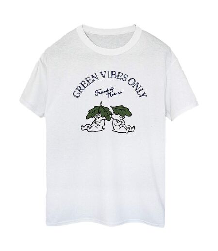 Disney - T-shirt CHIP 'N DALE GREEN VIBES ONLY - Femme (Blanc) - UTBI18742