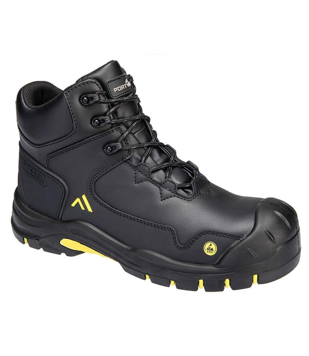 Bottes mi-hautes adulte noir / jaune Portwest-1