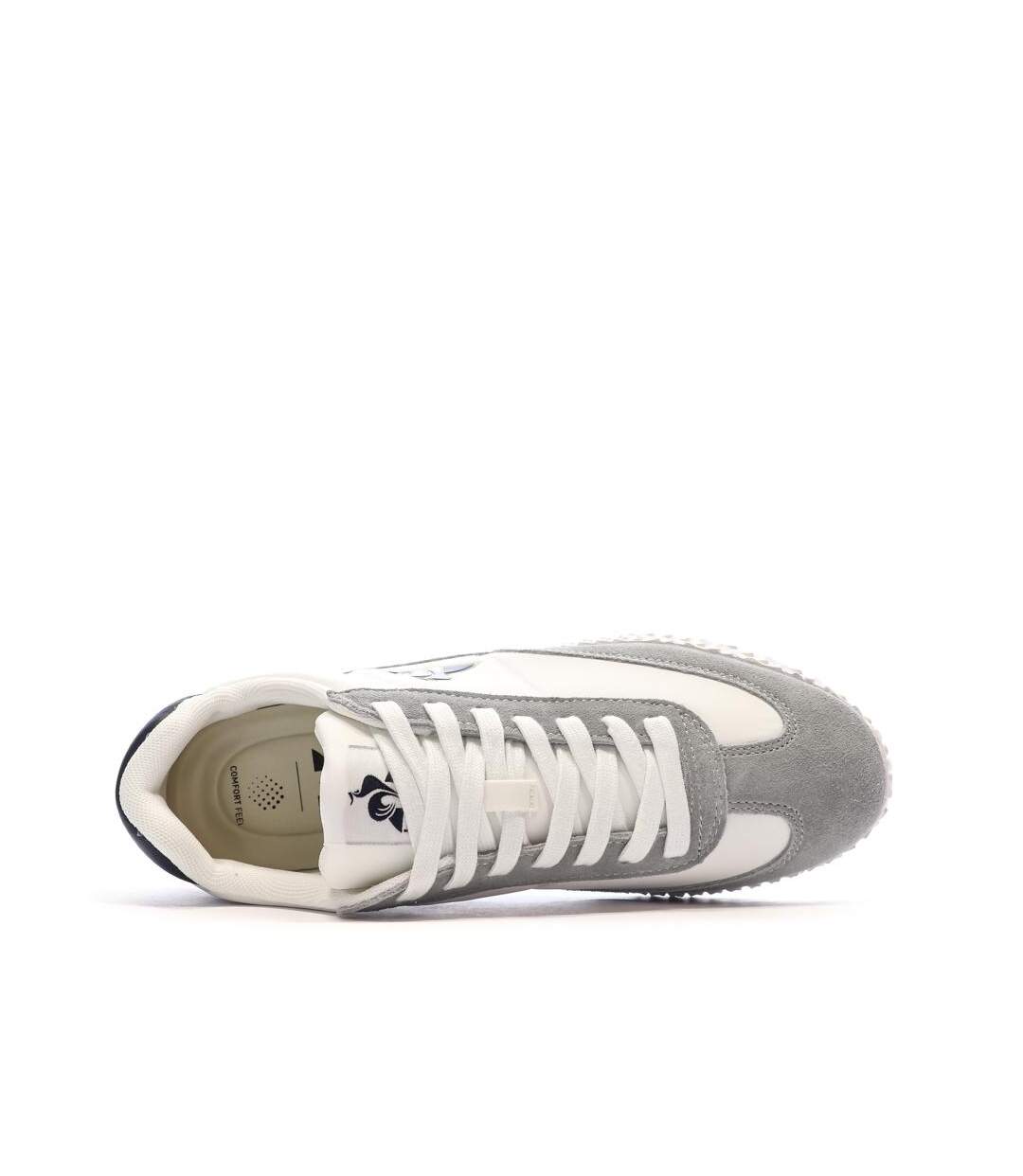 Baskets blanches/grises homme le coq sportif veloce i optical-4