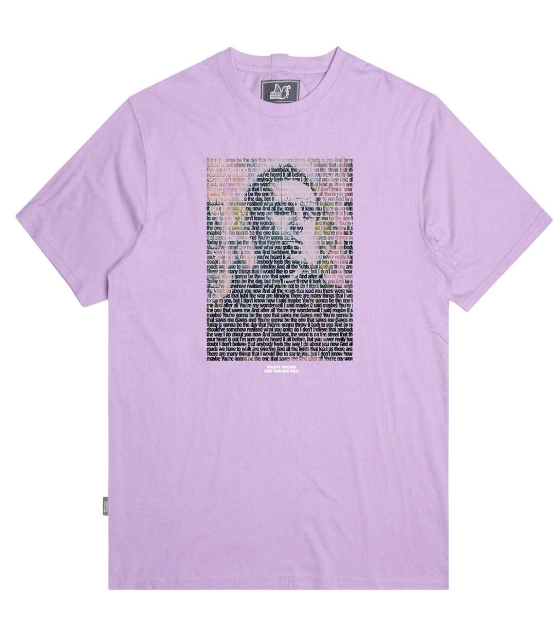 Unisex Adult Wonderwall Portrait Regular T-shirt Lavender Purple Oasis-2