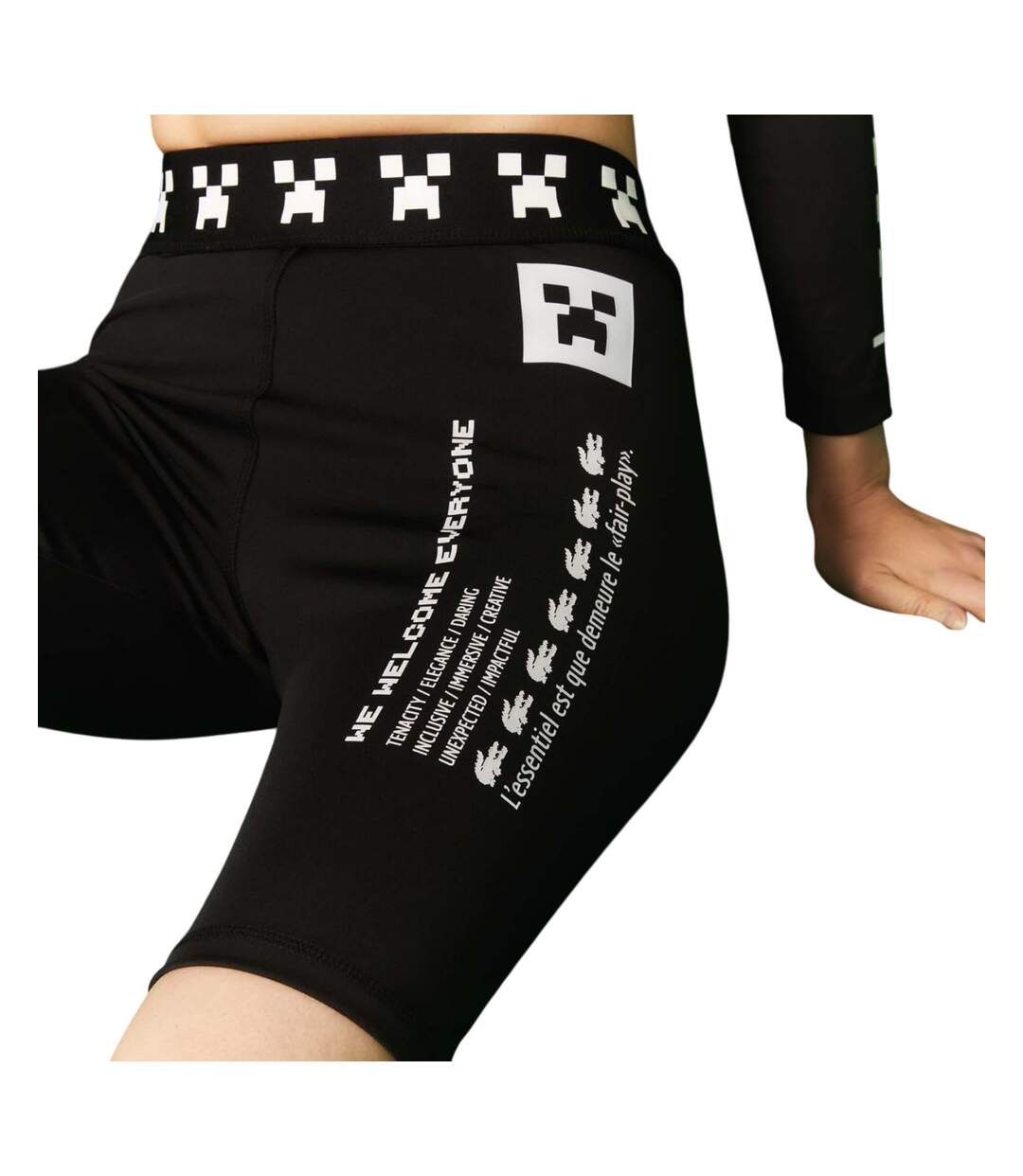 Short de motard live femme noir Lacoste-3