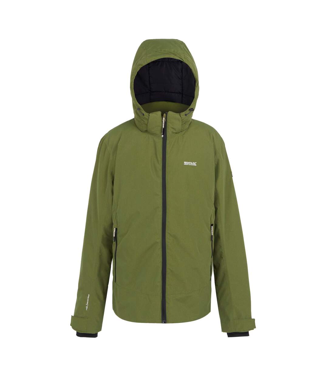 Mens frelton waterproof insulated jacket nephrite green/black Regatta-1