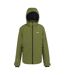 Mens frelton waterproof insulated jacket nephrite green/black Regatta-1