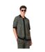 Mens Knitted Regular Short-sleeved Shirt Green Hugo-4