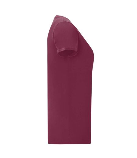 T-shirt Iconic Femme Bordeaux Fruit Of The Loom