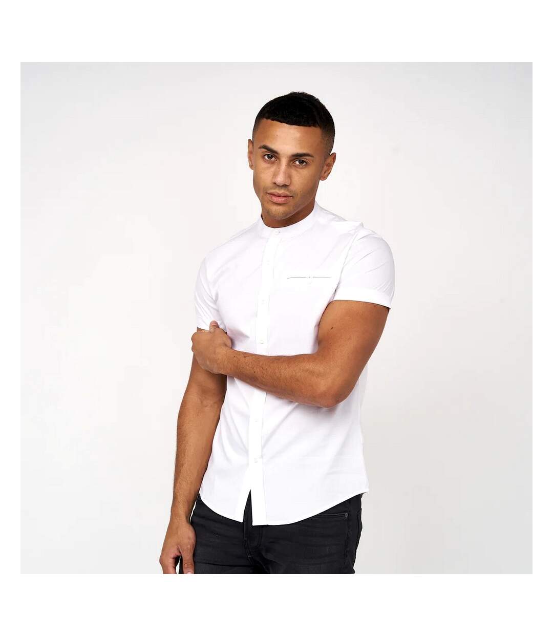 Born Rich Mens Busquets Short-Sleeved Shirt (White)