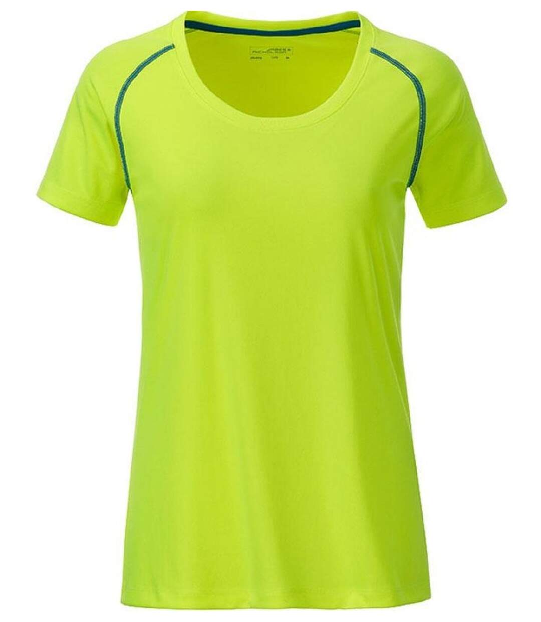 Maillot running respirant - Femme - JN495 - jaune et bleu vif