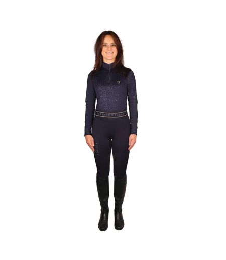 Womens/ladies elevate allure base layer top navy/gunmetal grey Hy