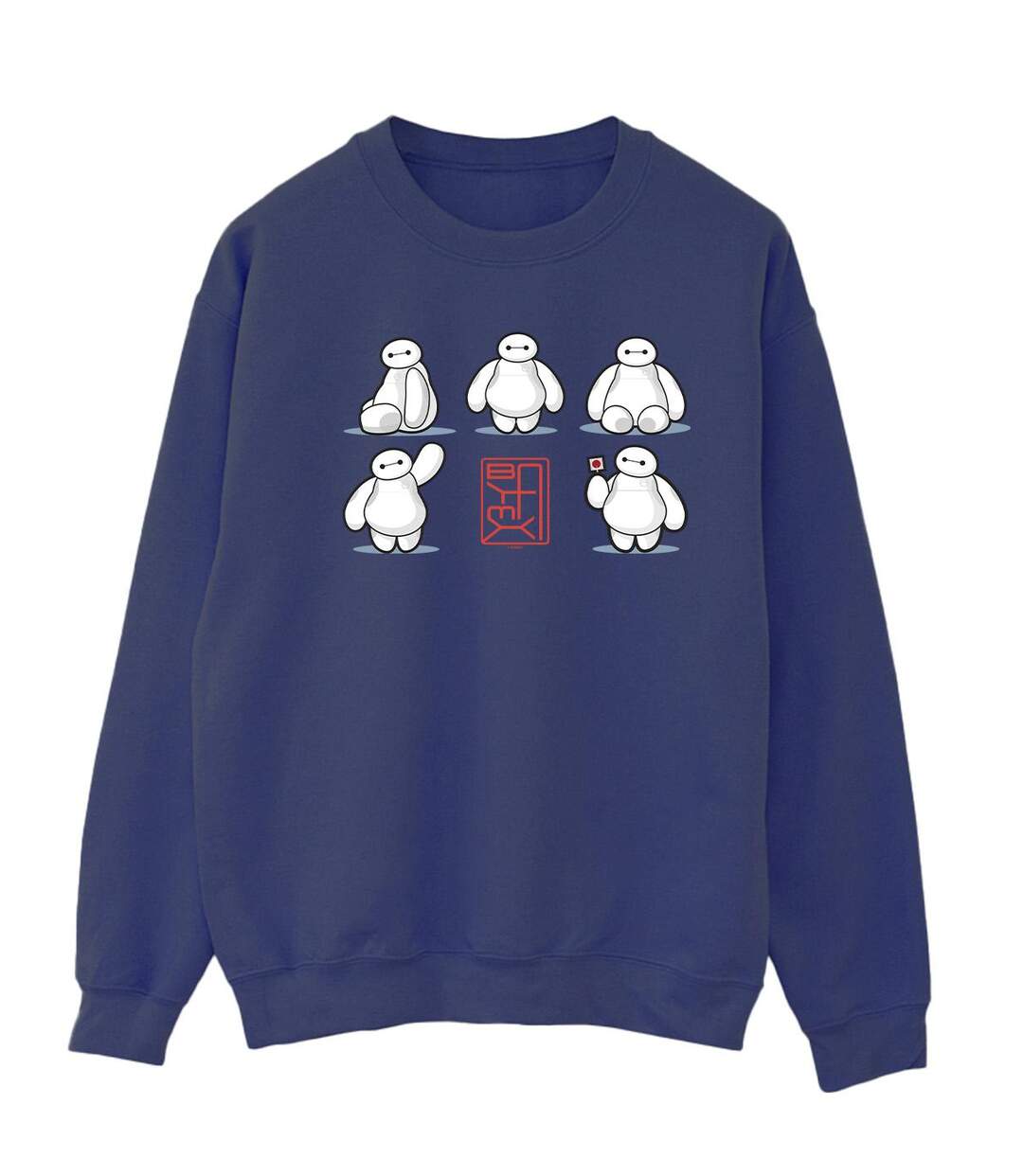 Disney Sweatshirt Big Hero 6 Baymax Many Poses Femme/Femme (Bleu marine) - UTBI11563-1