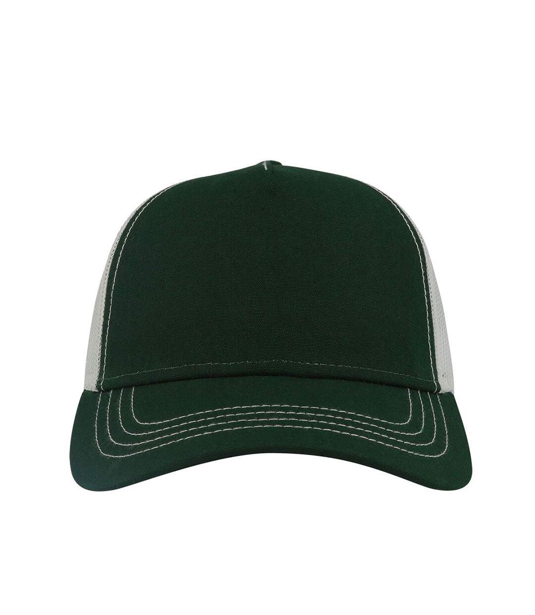 Casquette trucker rapper vert bouteille / blanc Atlantis-3