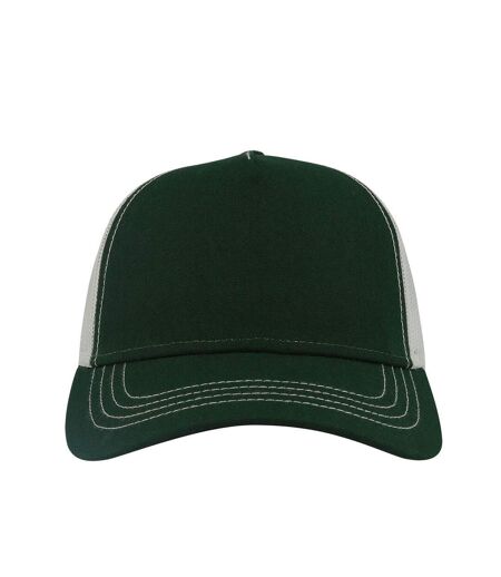 Casquette trucker rapper vert bouteille / blanc Atlantis