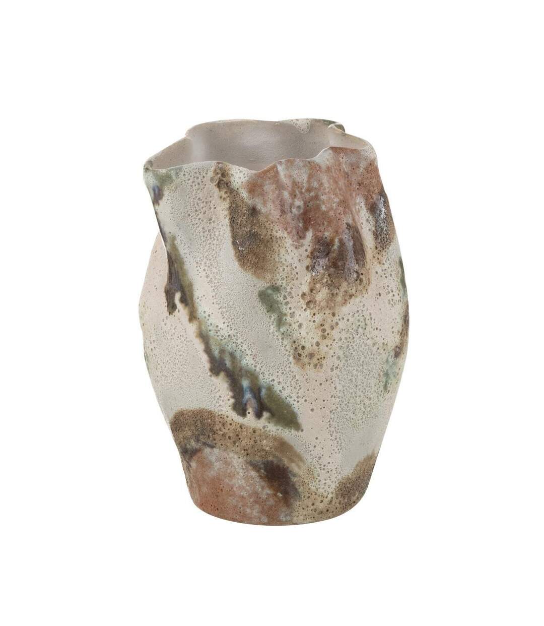 Vase Design en Argile Lune 19cm Beige-1
