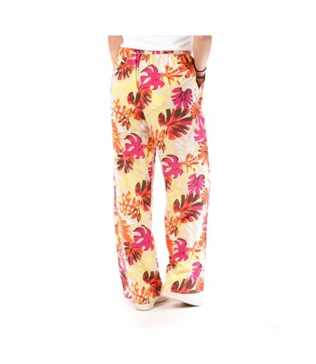 Pantalon Orange à fleurs Femme Only Nova Life Palazzo - 38