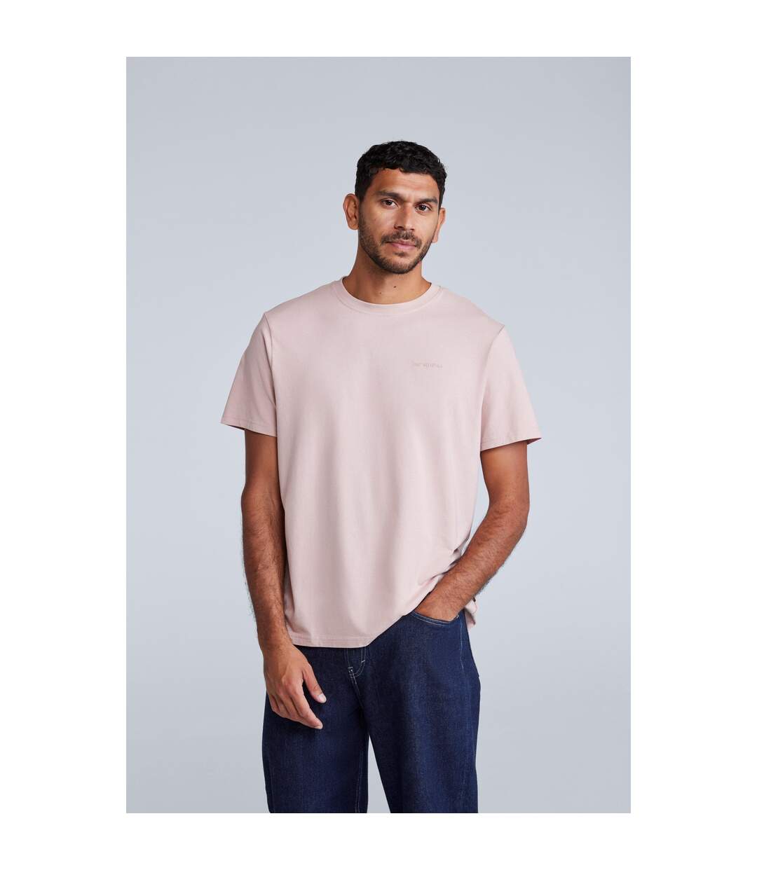 T-shirt icon homme rose clair Animal-1