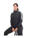 Womens/ladies marathon 3 stripes running jacket black Adidas-4