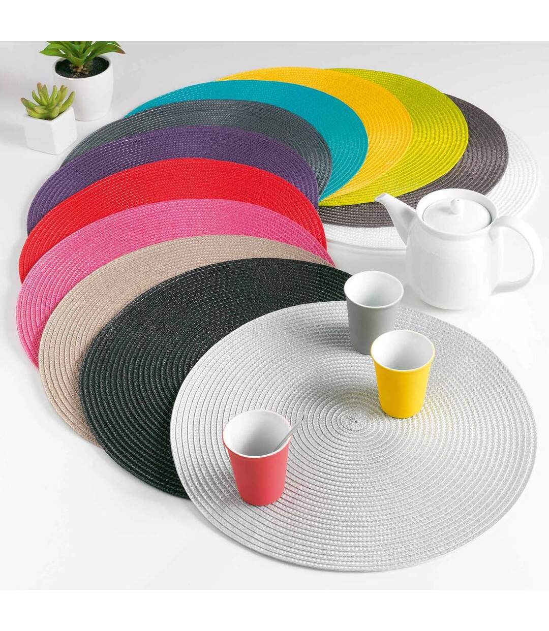 Set de Table Uni Zebulon 35cm Taupe-2