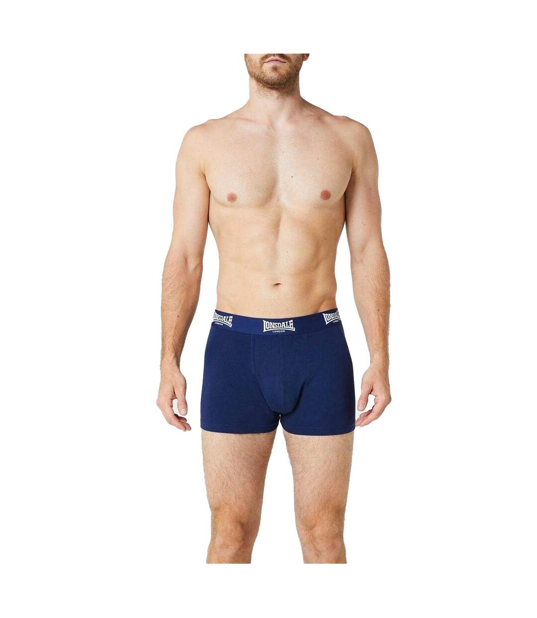Pack Of 2  Mens Boxer Shorts  Navy Lonsdale-2