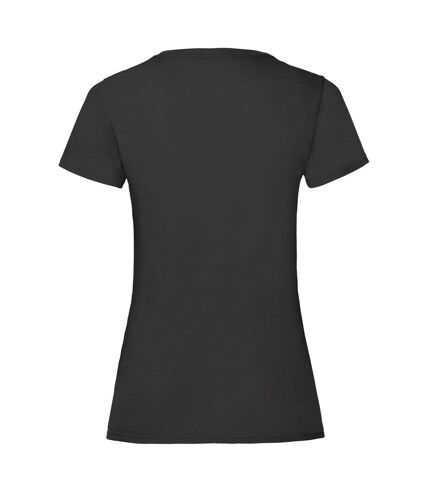 Fruit Of The Loom Ladies/Womens Lady-Fit Valueweight Short Sleeve T-Shirt (Pack Of 5) (Black) - UTBC4810