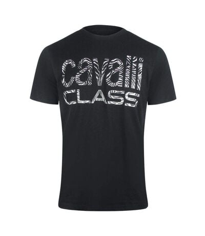 T-shirt Motif/style Imprimé Zèbre Homme Noir Cavalli Class