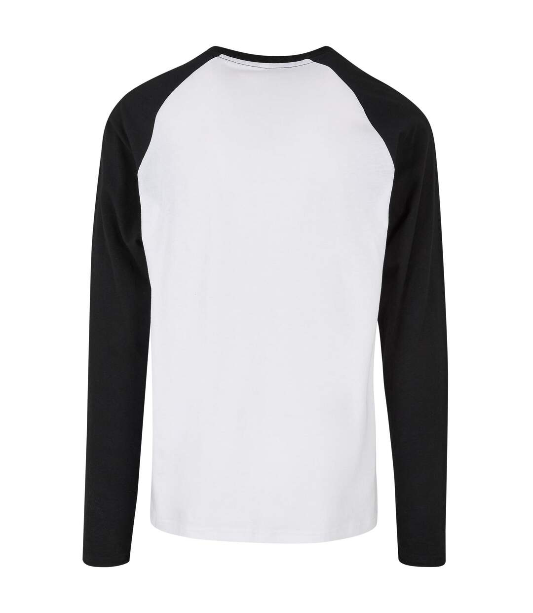 Mens Raglan Contrast Long-sleeve T-shirt Blanc Noir Build Your Brand-2