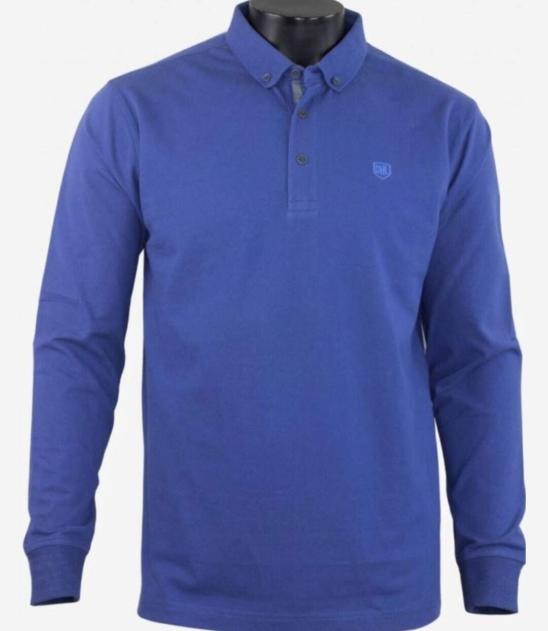 CHALLENGER NATHAN1 — Polo manches longues bleu piqué : le chic décontracté au quotidien-2