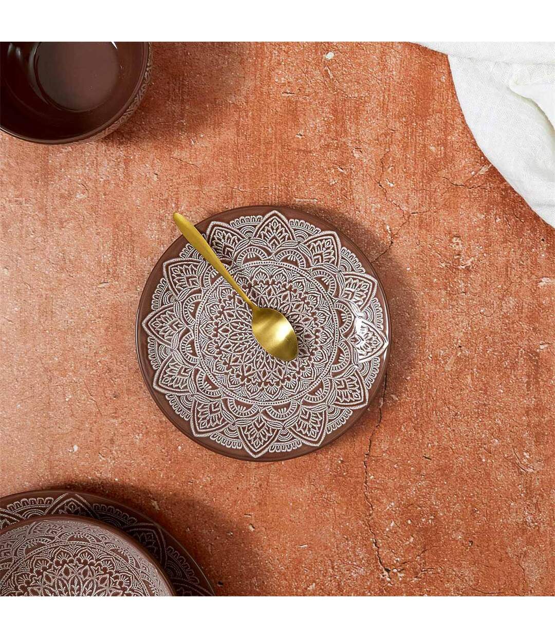 Lot de 6 Assiettes à Dessert Sahara 19cm Terracotta-3