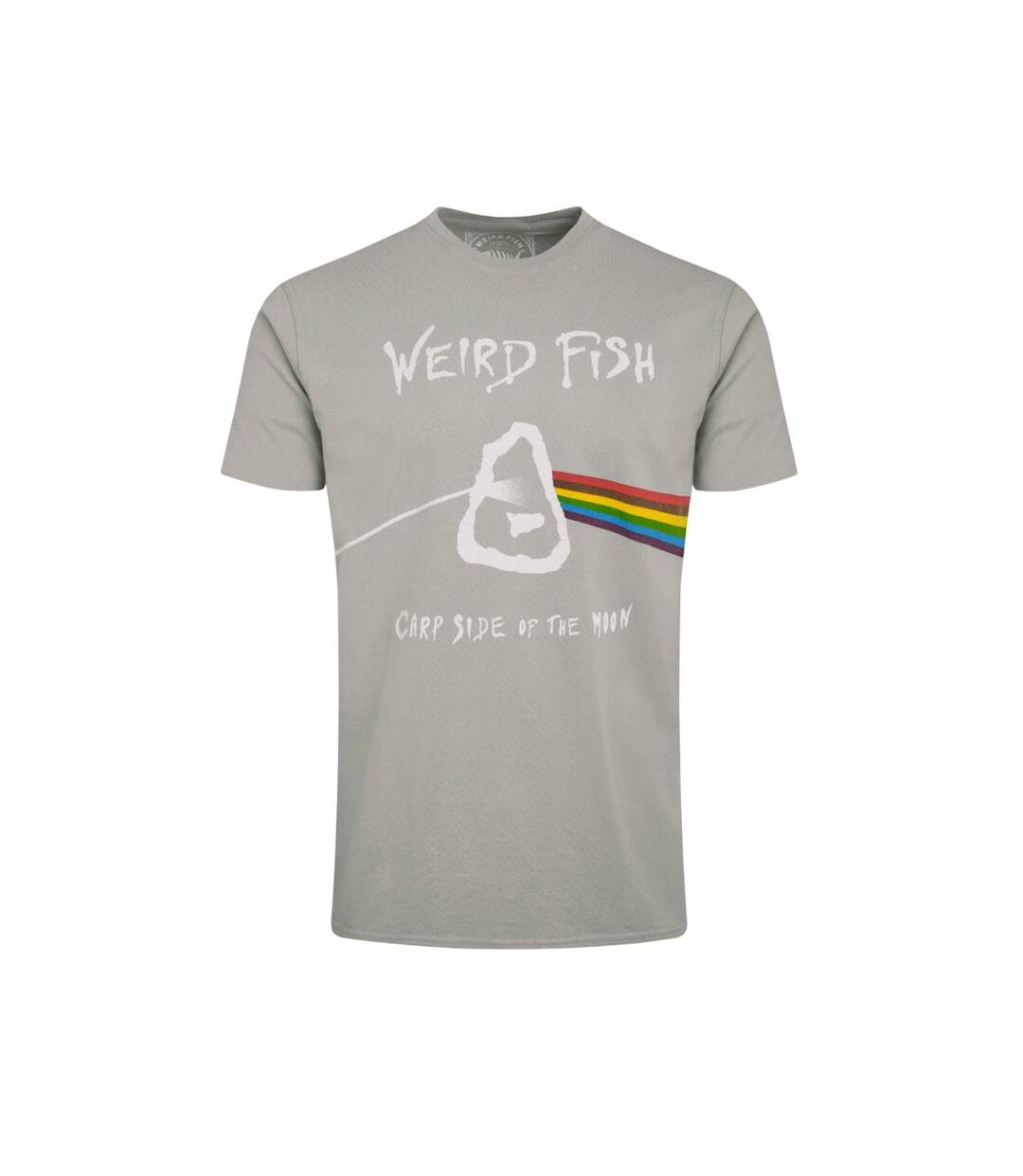 Mens carp side printed t-shirt limestone Weird Fish-1
