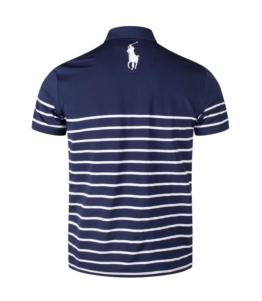 Mens Striped Polo Shirt Navy Ralph Lauren-3