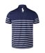 Mens Striped Polo Shirt Navy Ralph Lauren-3