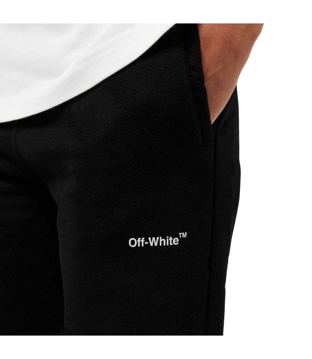 Pantalon De Jogging Motif/style Diagonal Femme Blanc Noir Off White-4