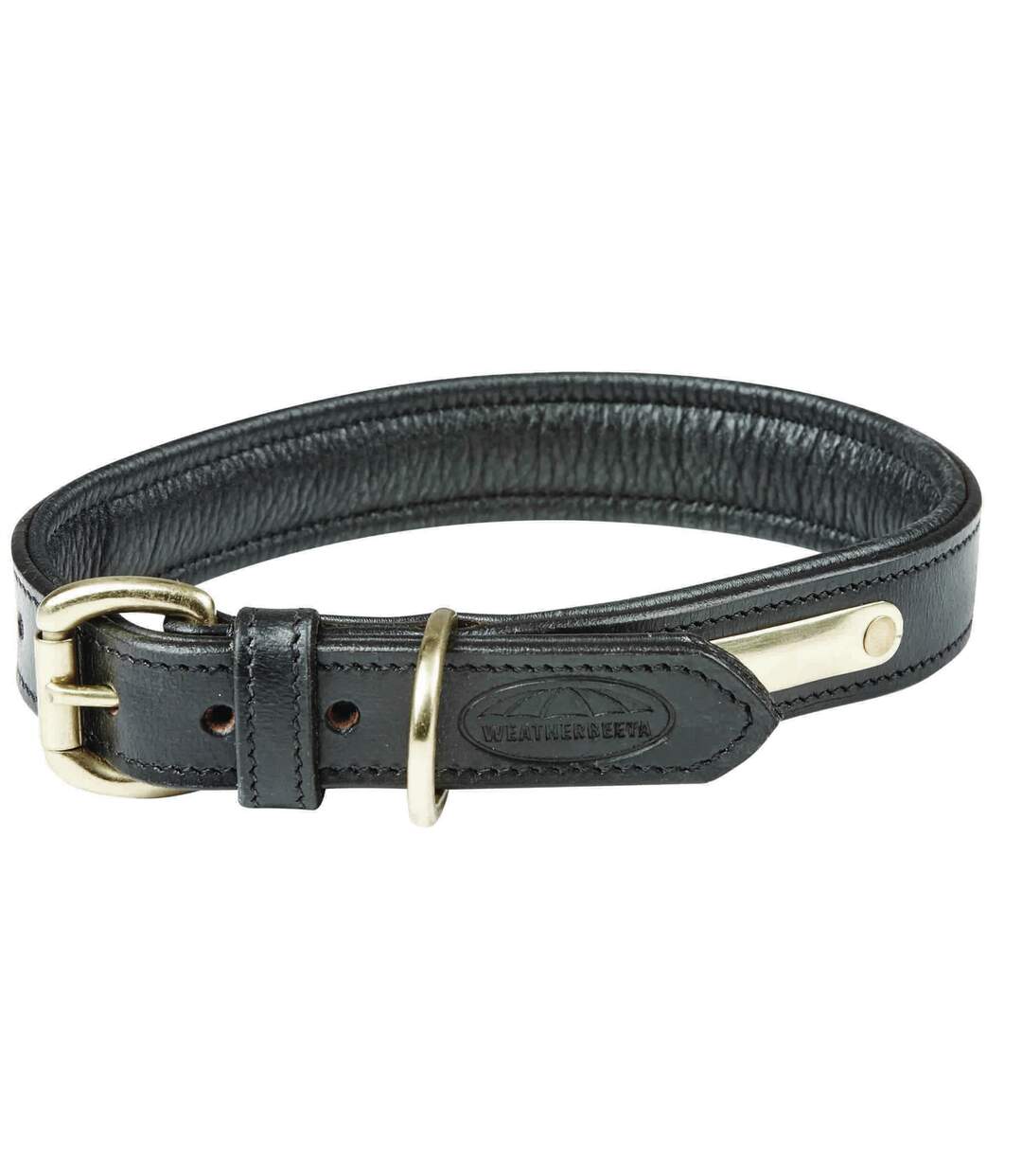 Weatherbeeta Padded Leather Dog Collar (XXL) (Black) - UTWB1258-1