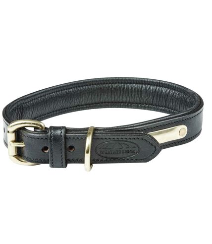 Weatherbeeta Padded Leather Dog Collar (XXL) (Black) - UTWB1258