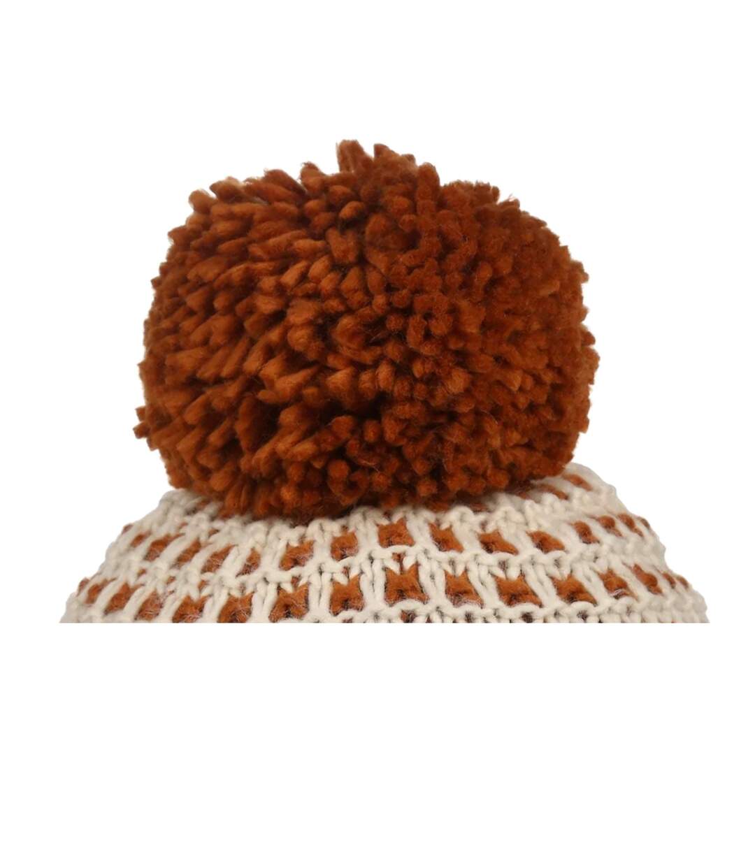Bonnet Motif/style Pompon Dalary Femme Beige Clair Cuivre Regatta-3