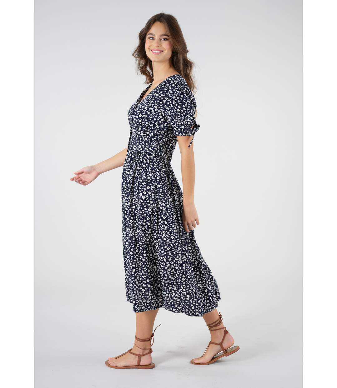 Robe midi à imprimés fleuris GLORIA-3