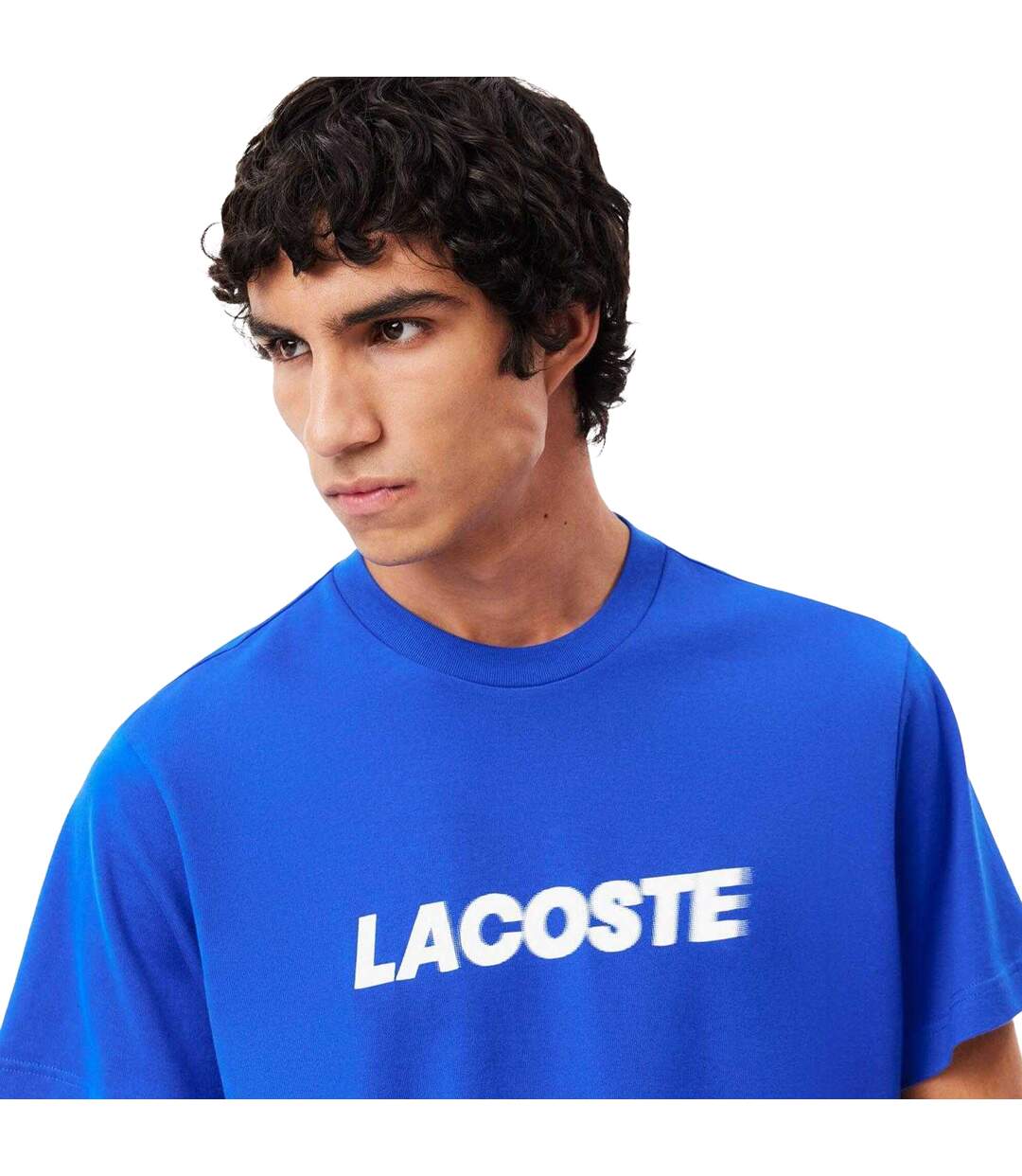 T-shirt Homme Bleu Blanc Lacoste-4