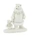 Statuette Déco Ours Polaire Main 25cm Blanc-1