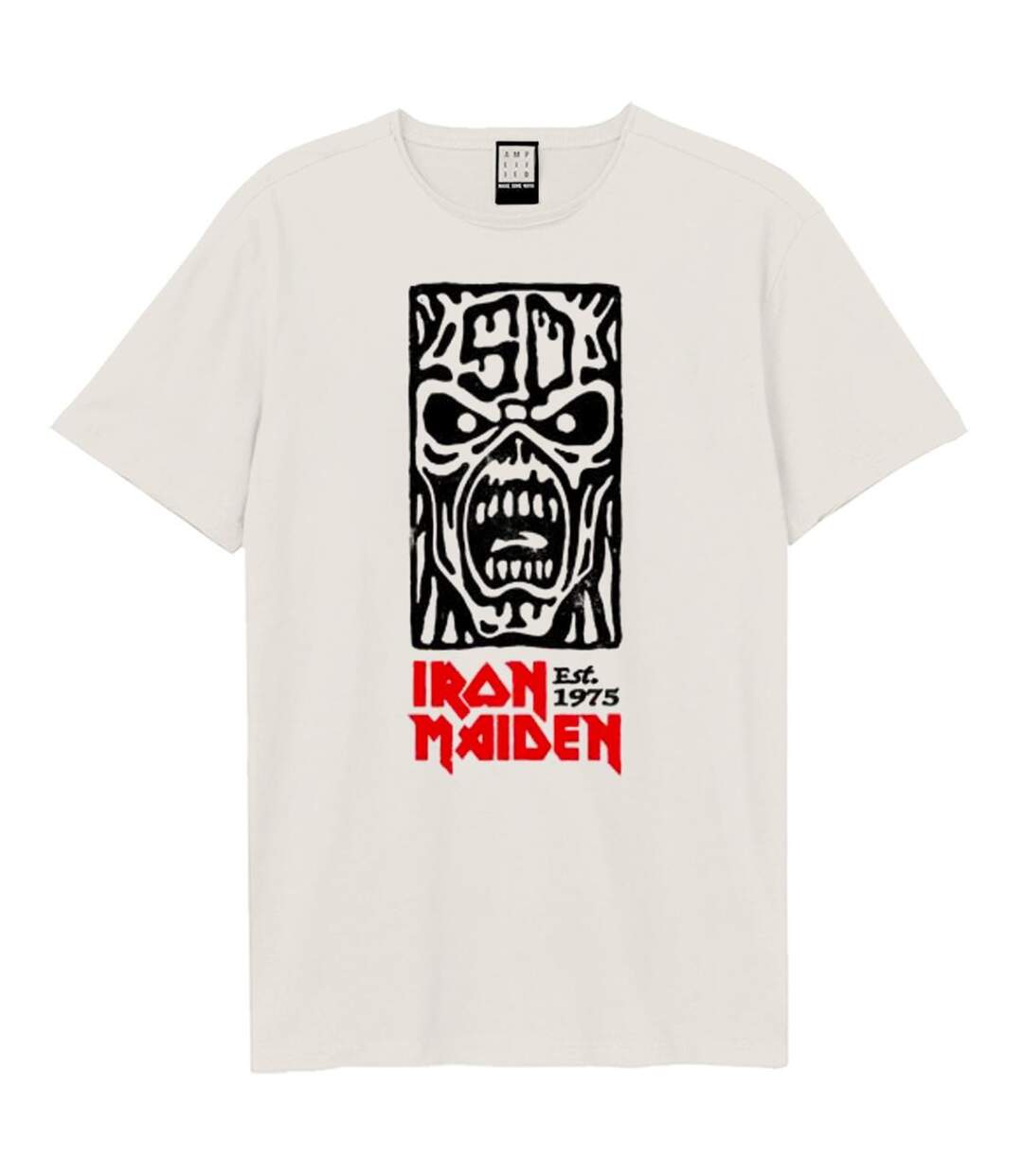 T-shirt 50th Totem Pole Adulte Vieux Blanc Noir Rouge Amplified-1