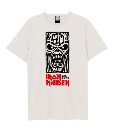T-shirt 50th Totem Pole Adulte Vieux Blanc Noir Rouge Amplified