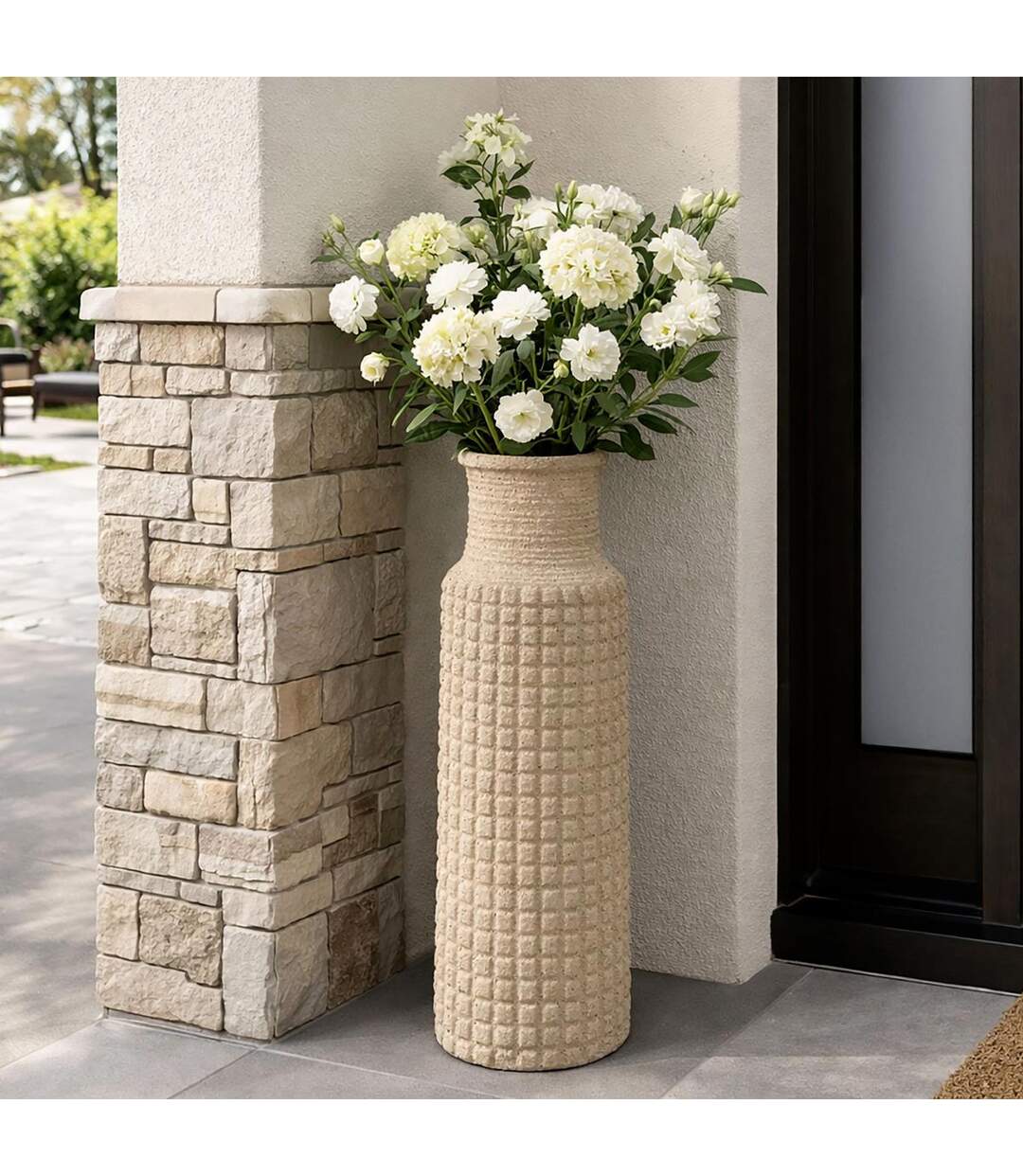 Vase Design Effet Sable Sand 110cm Beige-5