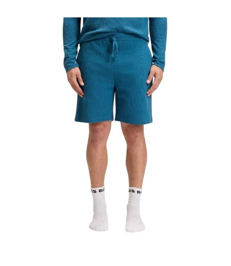 Mens Relaxed Fit Pyjama Shorts Blue Boss