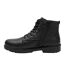 Mens Synthetic Leather Ankle Boots Black Nicholas Deakins-3