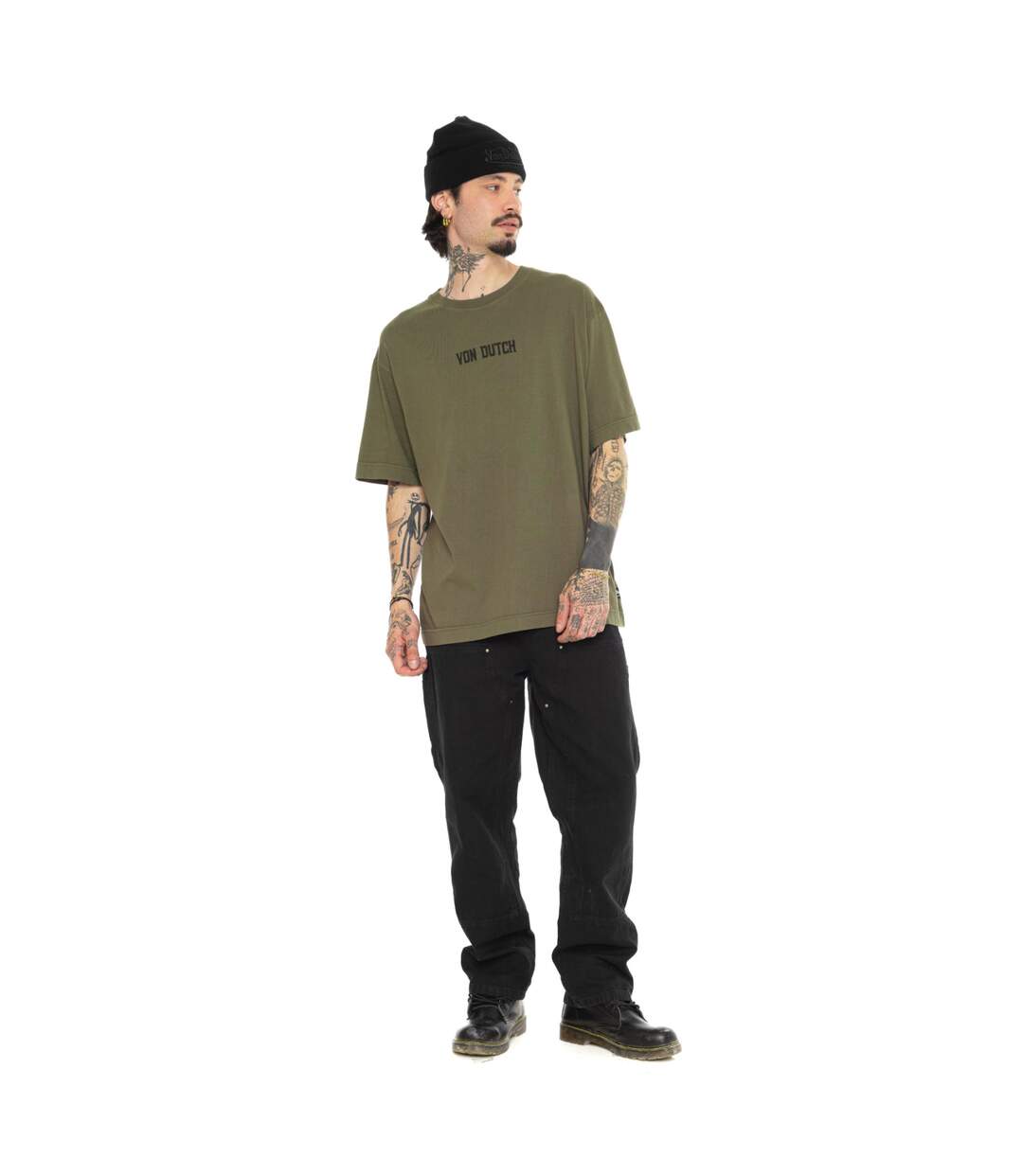 T-shirt homme relax en jersey 180GSM avec print devant et dos Pablo Vondutch-5