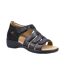 Womens/ladies julie leather sandals black Fleet & Foster