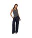 Womens/ladies Striped Tank Top Black Cream Brave Soul-4