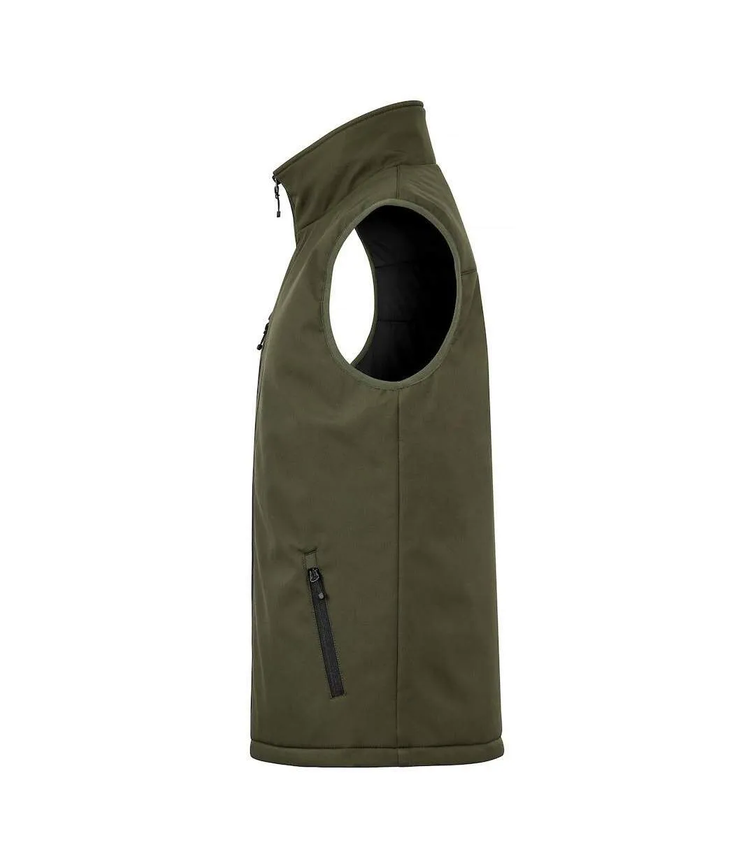 Doudoune Sans Manches Homme Vert Kaki Clique-3