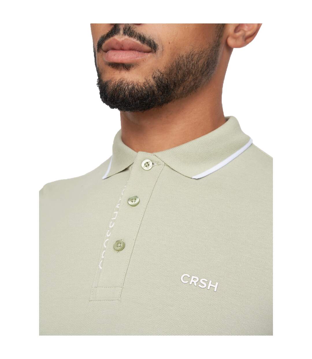 Polo kendrick homme vert de gris Crosshatch-4